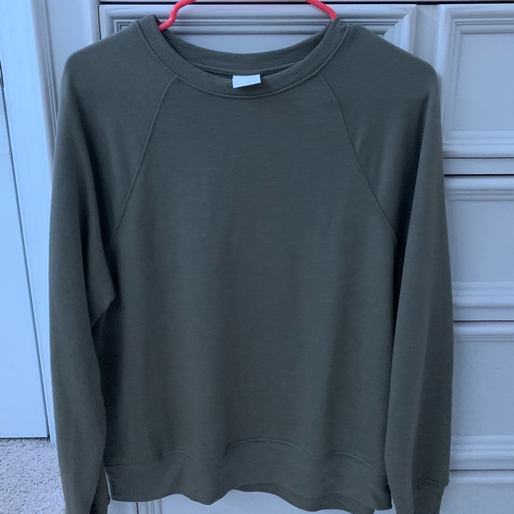 army green H&M sweatshirt